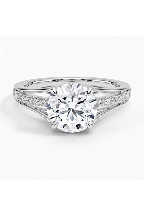 Brilliant 1.8 Ct Round Cut Moissanite Rings - 14K Gold Plated Rings - Stackable Rings for Women's Sterling - Unique Rings for Mom - Eternity Band Rings Gifts