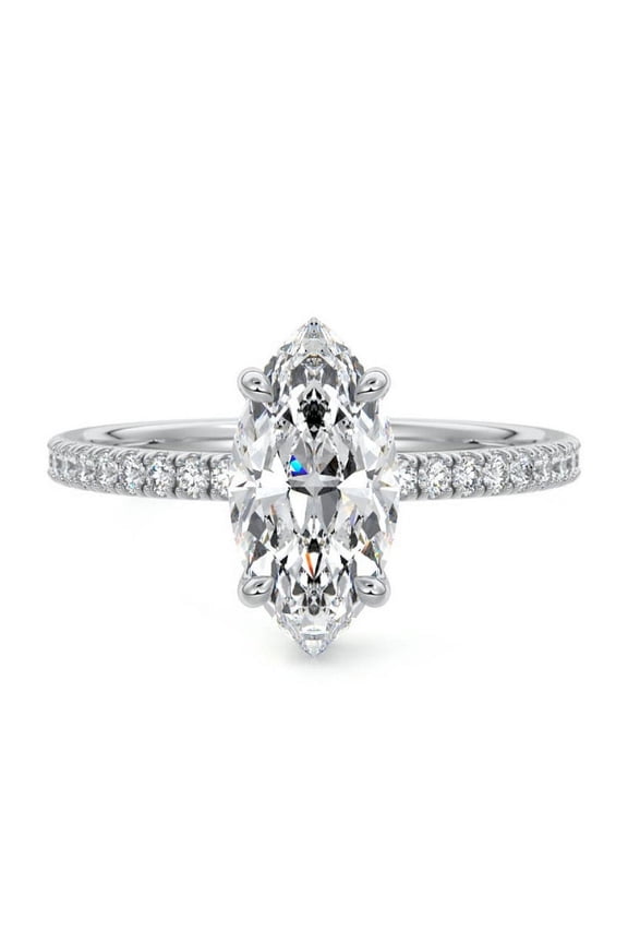 Round Cut 1.9 Ct Moissanite Women's Wedding Anniversary Ring - 14K White Gold Plated Wedding Ring - Bezel Set Wedding Ring - Clearance Anniversary Ring - Moissanite Ring