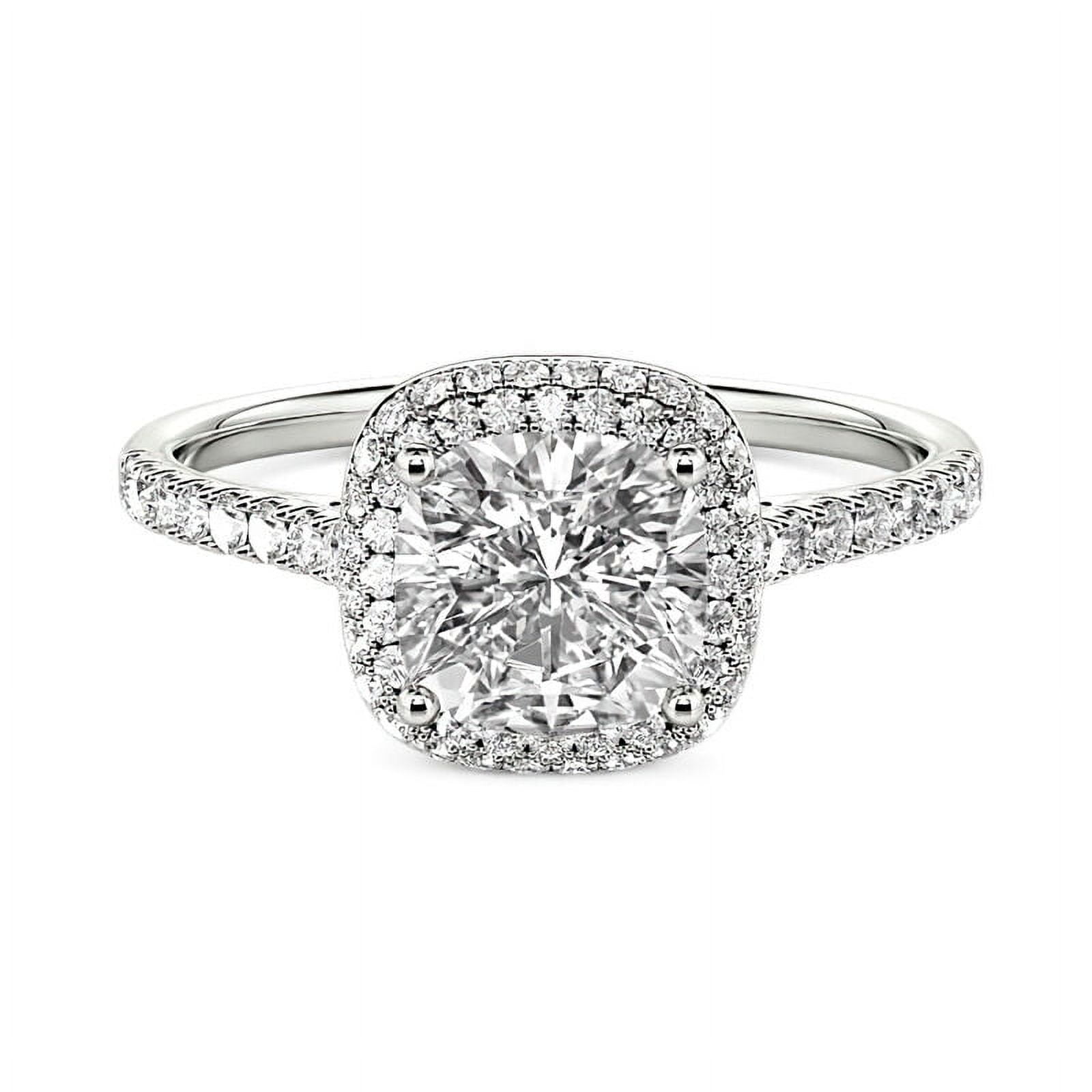 Alpha Jewelry 1.85 Ct White Moissanite Ring For Her -14K White Gold ...