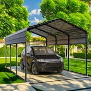 Alpha Joy 10' x 15' Heavy Duty Carport with Galvanized Steel Roof Multi-Purpose Shelter