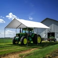 thumbnail image 1 of Alpha Joy 12' x 20' Heavy Duty Carport Height Adjustable Car Canopy Tent Storage Shelter, White, 1 of 9