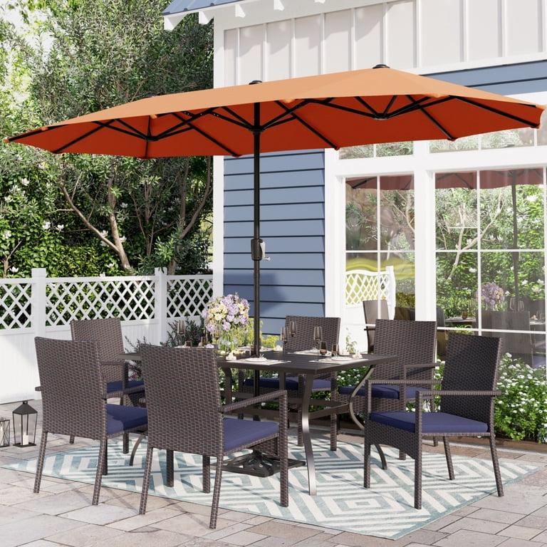 landshark patio umbrella Market with Tilt Pellebant Outdoor 10x13FT Patio iPhone X Keep your eyes and Color:Canyon Rock