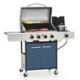thumbnail image 1 of Alpha Joy 4-Burner Stainless Steel Propane Gas Grill with Side Burner, Blue, 1 of 10