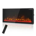 thumbnail image 1 of S&W 42" Electric Fireplace, Ultra-Slim Frame Recessed & Wall Mounted Fireplace Insert, Adjustable Flame Color & Speed, Remote Control, 1 of 9