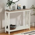 thumbnail image 1 of Alpha Joy Console Table with Storage Shelf Sofa Table for Entryway, Hallway, Living Room - Ivory, 1 of 5