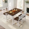 thumbnail image 1 of Alpha Joy Farmhouse Dining Table Set for 4 Solid Wood Kitchen Chairs and Table Set, 1 of 10