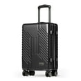 thumbnail image 1 of Alpha Joy Hard-shell ABS+PC Rolling Luggage 20" Carry-on Luggage with USB Port, Black, 1 of 9