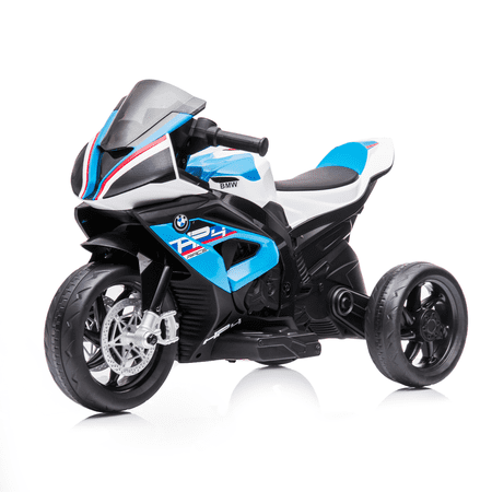 12V Electric Ride On Motorcycle for Kids BMW Licensed 3-Wheel Electric Motorbike Battery Powered Ride on Toys w/Music Headlight for Boys Girls Aged 3-6, Blue