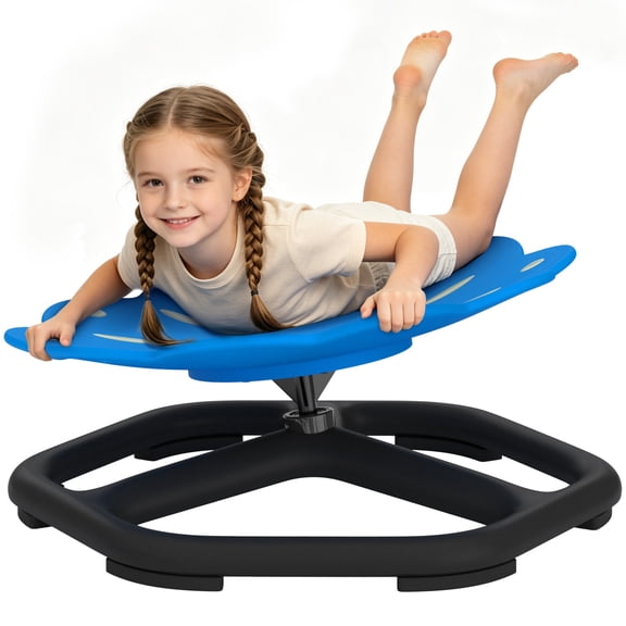 Alpha Joy Kids Sensory Swivel Chair Spinning Chair for Autistic Kids & ADHD Children 360°Swivel Chair with Non-slip Handle & Glow in the Dark, 220lbs Capacity, Ages 3+,Blue