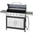 thumbnail image 1 of Alpha Joy Stainless Steel 6-Burner Propane Gas Grill with Side Burner, 1 of 8