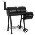 thumbnail image 1 of Alpha Joy Steel BBQ Charcoal Grill with Offset Smoker in Black, 1 of 10