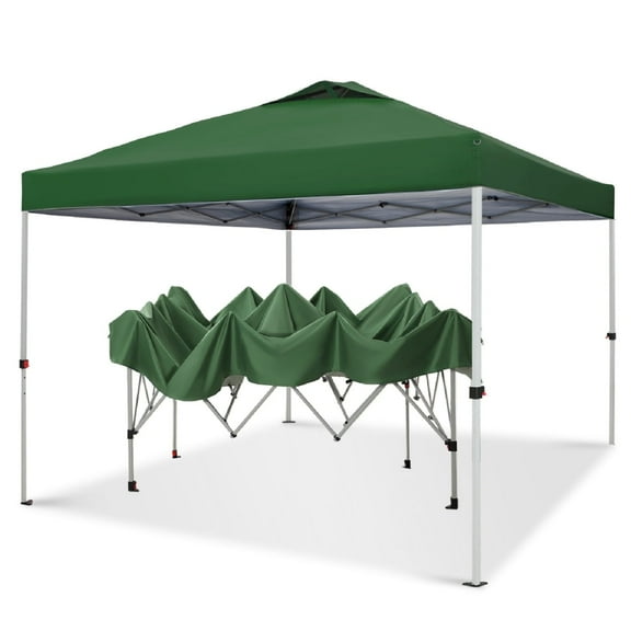 Alpha Joy 10'x 10' Pop up Canopy Outdoor Shade Canopy Event Instant Canopy Tent with Roller Bag, Green
