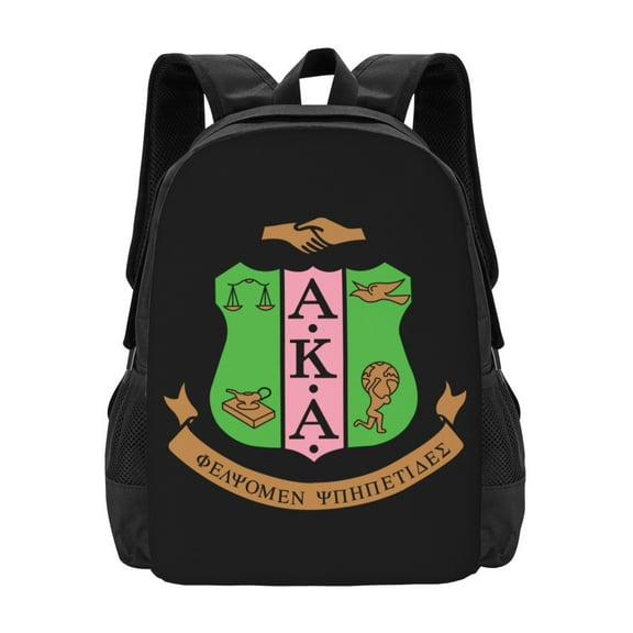 Alpha Kappa Alpha Backpack Fashion Travel Backpack Laptop Backpack 16 Inch Simple And Large Capacity