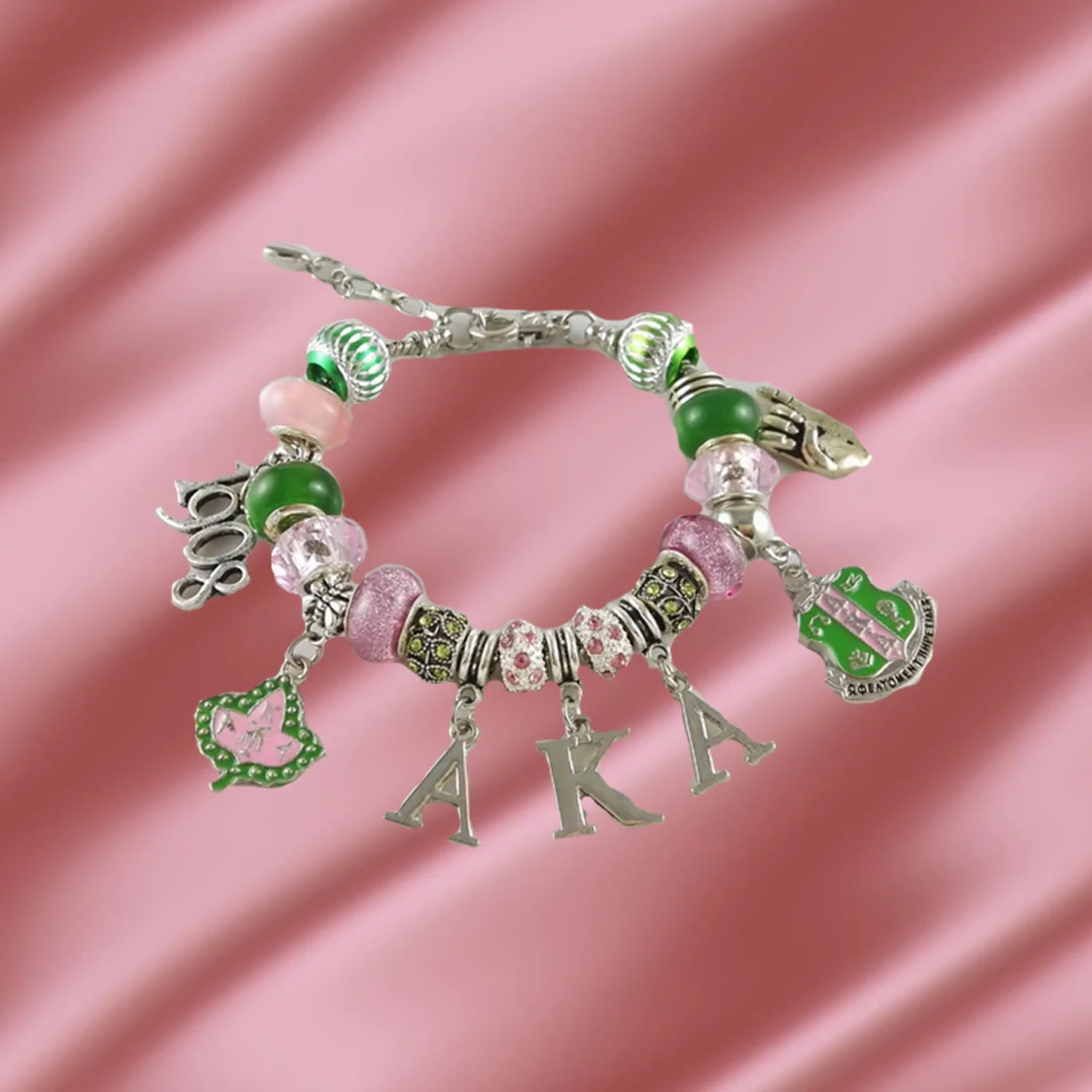 Alpha kappa alpha charm bracelet best sale