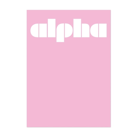 Alpha – Lead the Way (Light Pink) - Typography Minimalist Modern Art Geometric Pastel Pop Art Abstract Unframed Wall Art Print 4 x 6 inches