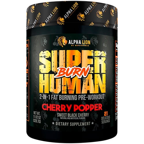 Alpha Lion Burn, 2 in 1 Fat Burning Preworkout - Cherry Popper (21 servings)
