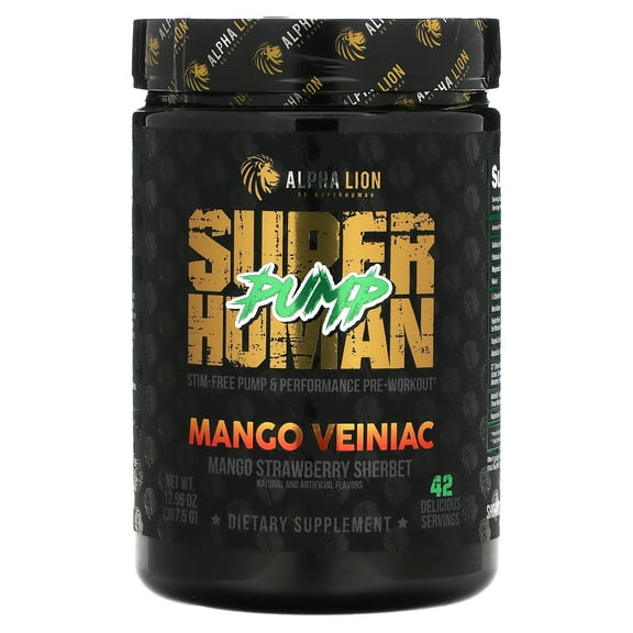 Alpha Lion Pump, Stimulant Free Preworkout, Muscle Fullness (Mango Veiniac)