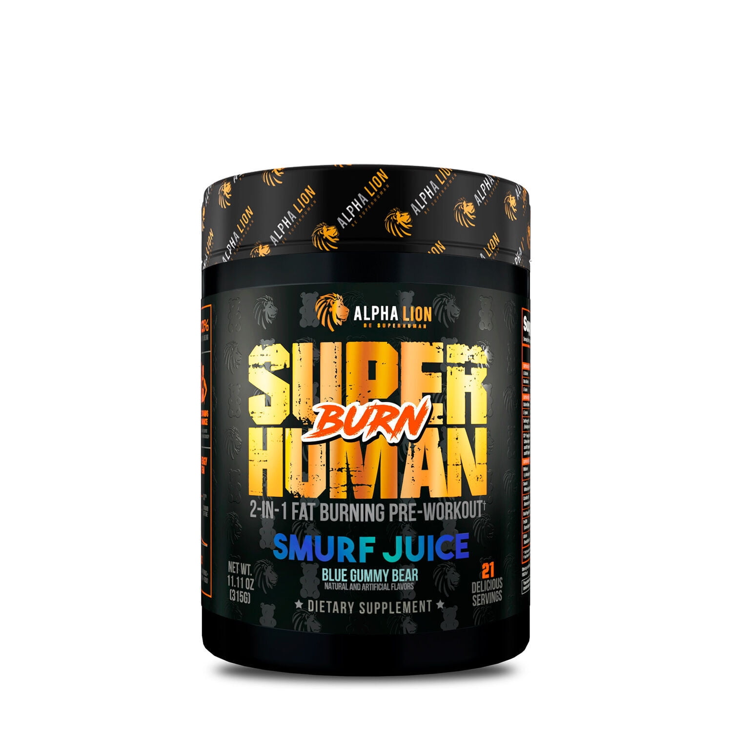 Alpha Lion SUPERHUMAN BURN PreWorkout, Fat Burner & Burn Calories