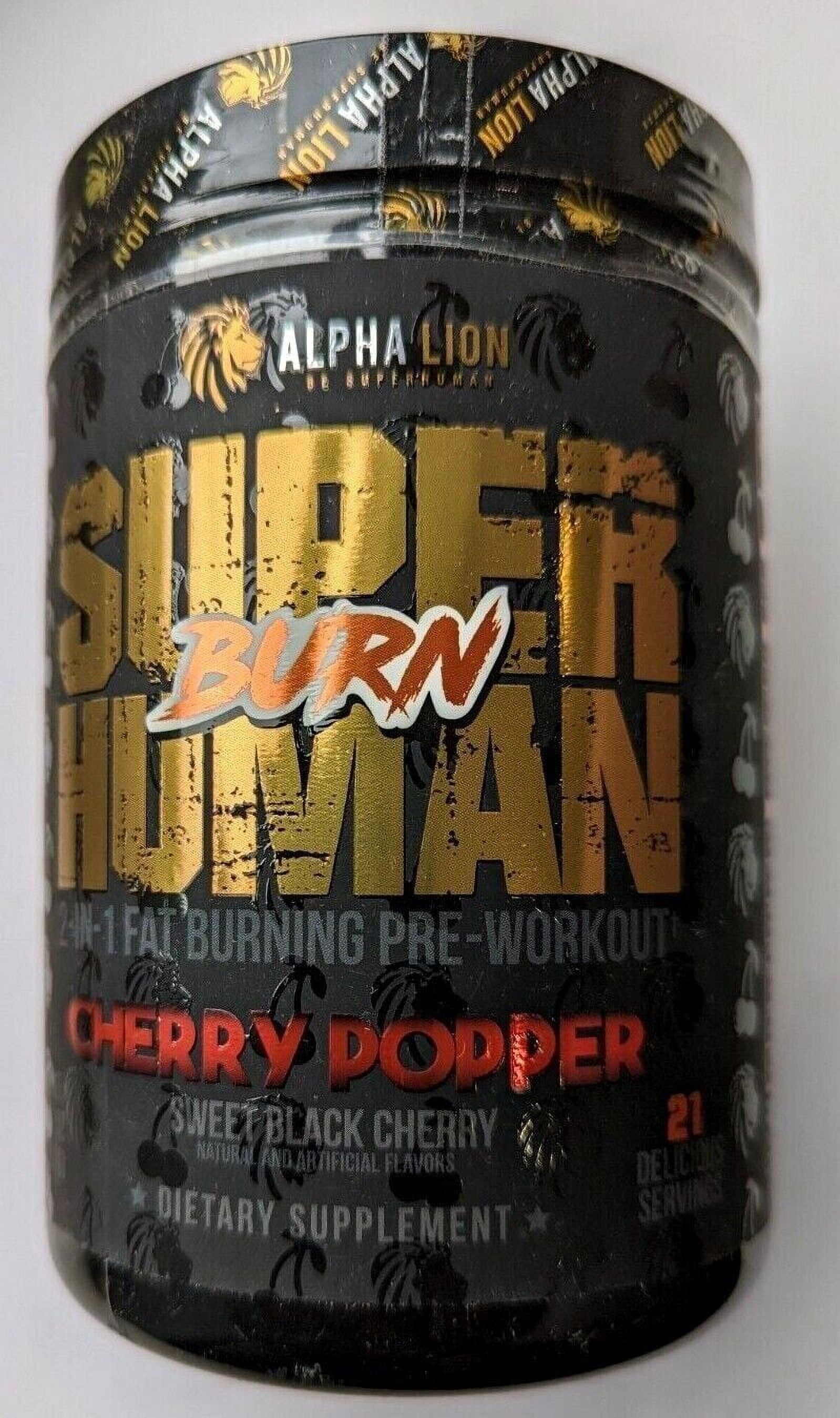 Alpha Lion Burn, 2 in 1 Fat Burning Preworkout Cherry Popper (21 servings)