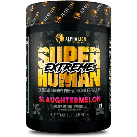 Alpha Lion Superhuman Extreme Pre-Workout Intense, Slaughtermelon (21 Servings)