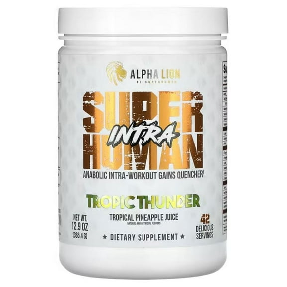 Alpha Lion Intra, Anabolic Intra-Workout, Maximize Recovery & Endurance, Patented Ingredients, Premium Workout Drink (42 Servings, Tropic Thunder)