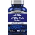 thumbnail image 1 of Alpha Lipoic Acid 300mg | Plus Biotin Optimizer | 160 Capsules for Men and Women | by Piping Rock, 1 of 7