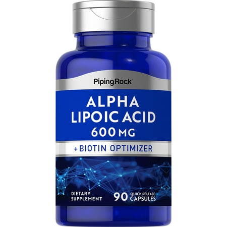 Alpha Lipoic Acid | 600 mg | 90 Capsules | with Biotin Optimizer | by Piping Rock