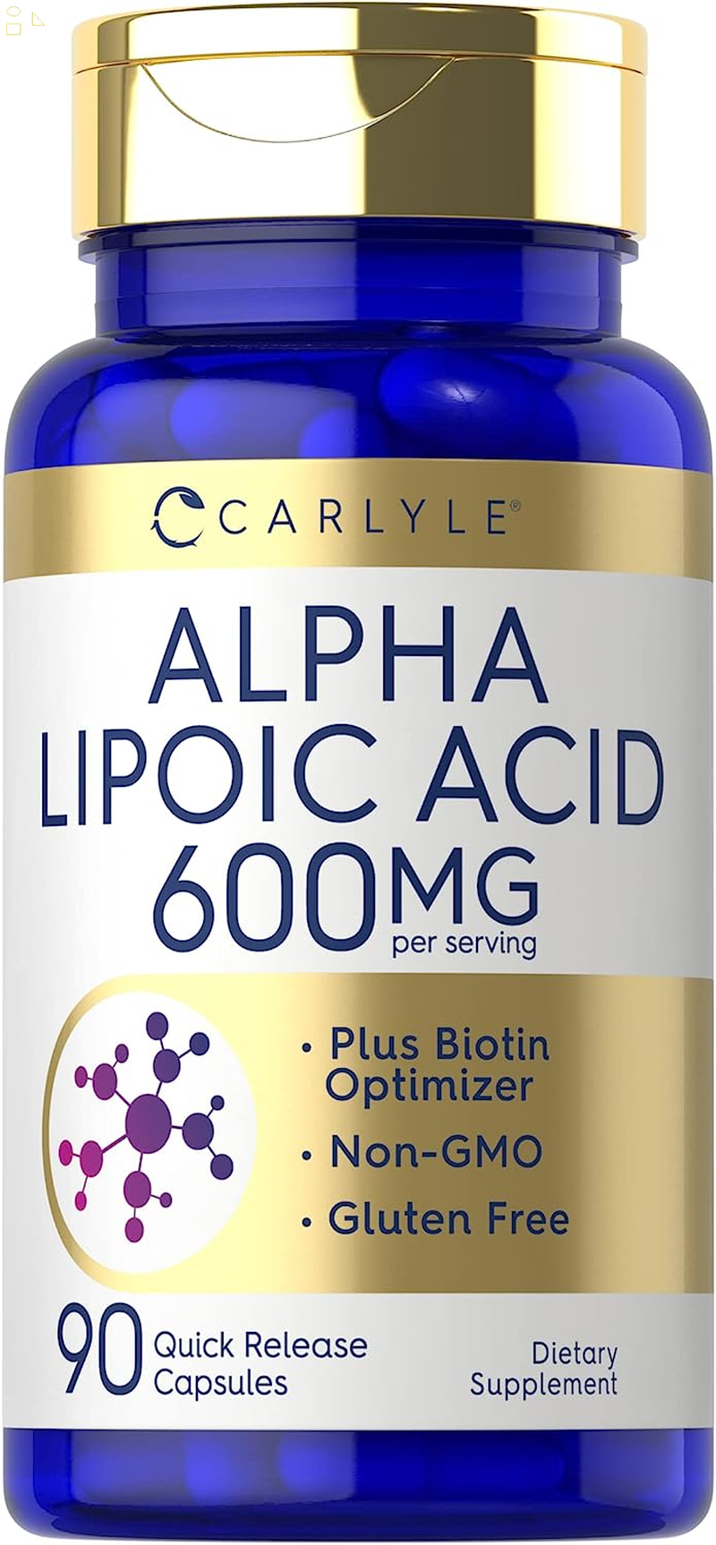 Alpha Lipoic Acid 600Mg plus Biotin Optimizer 90 Capsules NonGmo