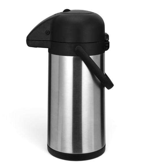 Alpha Living CD-300 Coffee Carafe, 3L Stainless Steel Airpot with Pump