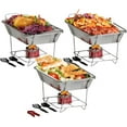 thumbnail image 1 of ALPHA LIVING Disposable Chafing Dish Buffet Set, Food Warmers for Parties, Fuel Cans Complete, 1 of 7