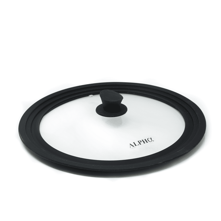 Universal Multi-Sized Silicone Glass Lid Covers for Pots and Pans, Tempered  Glass Lid