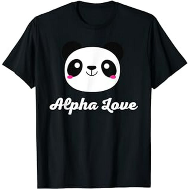 Alpha Love AOII Panda Bear Cute Kawaii O Pi T-Shirt - Walmart.com