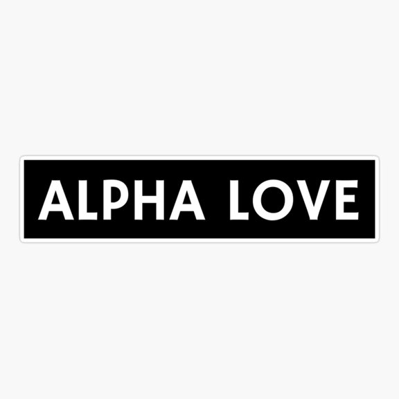 Alpha Love Simple Greek Letter Sticker