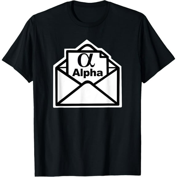 Alpha Mail T-Shirt men and women can wear, black, white, gifts