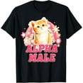 thumbnail image 1 of Alpha Male Cat Kitten Funny For Men Women T-Shirt Tops Tee, 1 of 4