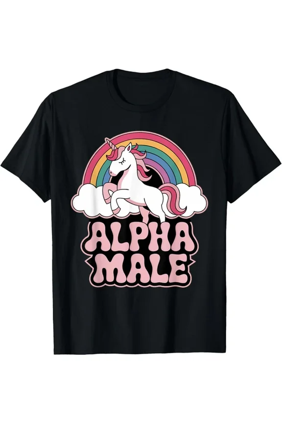 Alpha Male Unicorn Funny Ironics Weird T-Shirt Unisex S-5XL Hot Trending Shirt, Vintage Birthday Gift