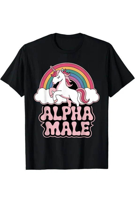 Alpha Male Unicorn Funny Ironics Weird T-Shirt Unisex S-5XL Hot Trending Shirt, Vintage Birthday Gift