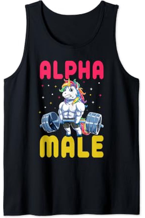 Alpha Male Unicorn Weightlifting Workout Tank Top Size S-3XL