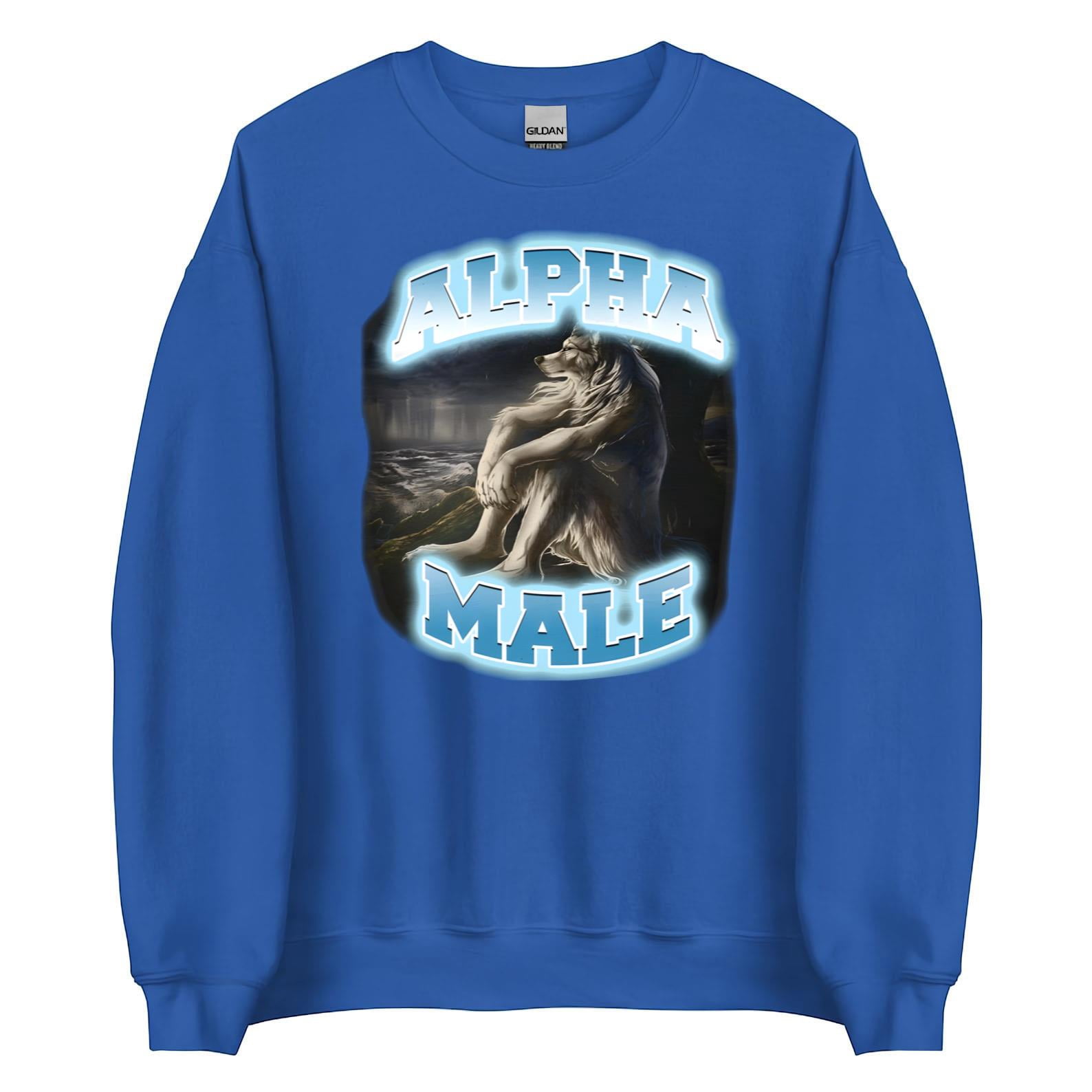Alpha Male Wolf Meme Shirt, Unisex Cotton Tee, Funny Graphic Shirt ...