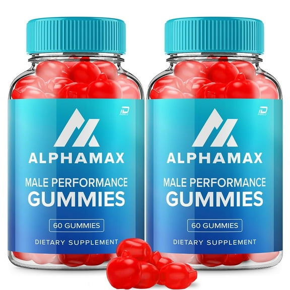 Alpha Max Gummies for Men AlphaMax Male Performance Gummies, Vitamin B12, 2 Pack, 120 Gummies