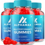 Alpha Max Gummies for Men   AlphaMax Male Performance Gummies, Vitamin B12, 3 Pack, 180 Gummies