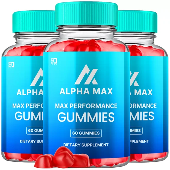Alpha Max Performance Gummies for Men Advanced Supplement 180 Gummies