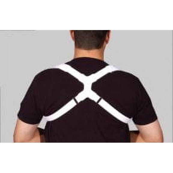 Alpha Medical Adjustable Clavicle Splint Posture Aid - Upper/Lower Back Support - Comfortable Back Straightener for Improved Posture (X-Large)