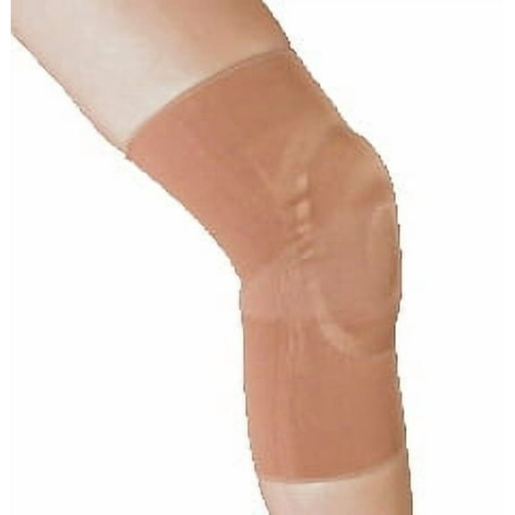 Alpha Medical Elastic Knee Brace with Visco Patella Support Sport Knee Brace Active Knee Support Knee Pain Compression Knee Brace (Large Beige)