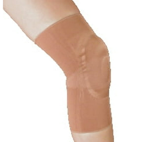 Alpha Medical Elastic Knee Brace with Visco Patella Support – Sport Knee Brace – Active Knee Support – Knee Pain – Compression Knee Brace (Medium Beige)
