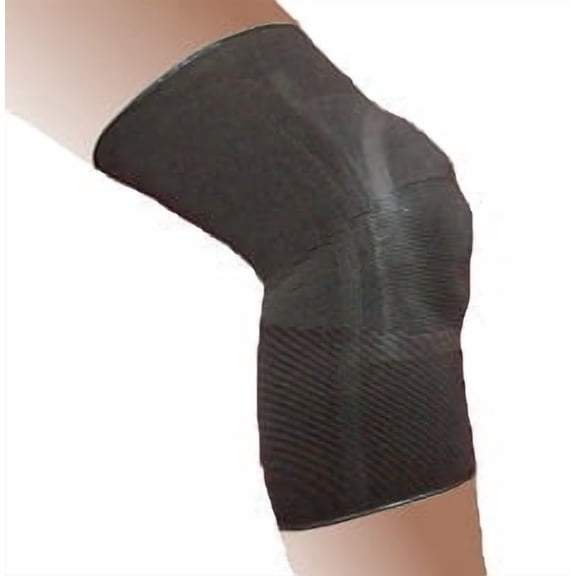 Alpha Medical Elastic Knee Brace with Visco Patella Support Sport Knee Brace Active Knee Support Knee Pain Compression Knee Brace (Medium Black)