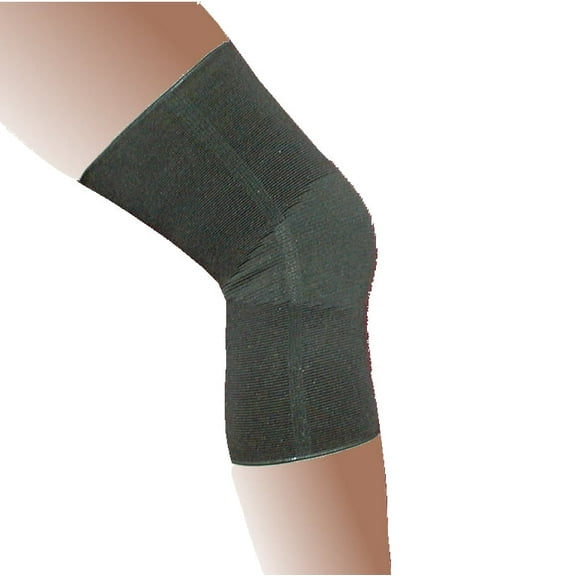 Alpha Medical Elastic Slip-On Knee Brace: Compression Support and Stabilizer for Effective Knee Pain Relief (Medium, Black)
