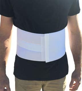 Alpha Medical Hospital-Grade Anti-Roll Abdominal Binder with Stays - Surgical Support for Hernia Reduction and Post-Operative Recovery (8" High ; 62"-74" Around Waist)