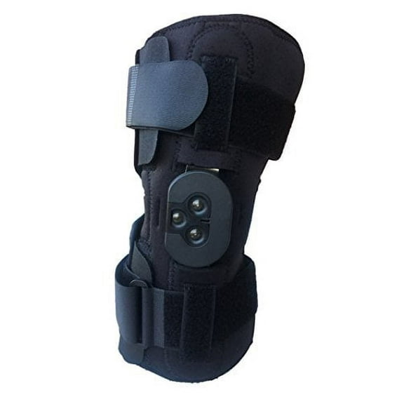 Alpha Medical Knee Brace Stabilizer & Compression Sleeve Hinges & Straps for Knee Support, Injury Recovery & Prevention from Moderate to Major Injuries, for Men & Women L1832/L1833 XX-Lrg