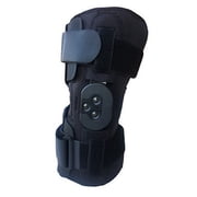 Alpha Medical Knee Brace Stabilizer & Compression Sleeve w/ Hinges & Straps for Knee Support, Injury Recovery & Prevention from Moderate to Major Injuries, for Men & Women L1832/L1833 Medium